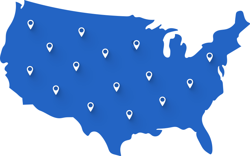 USA Pinned Map USA Pinned Map